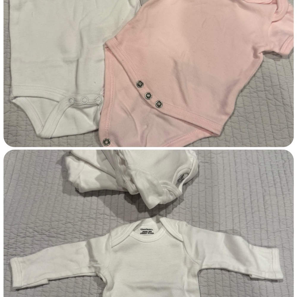 Pink and White Kids One Piece Set